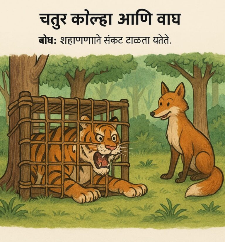 चतुर कोल्हा आणि वाघ