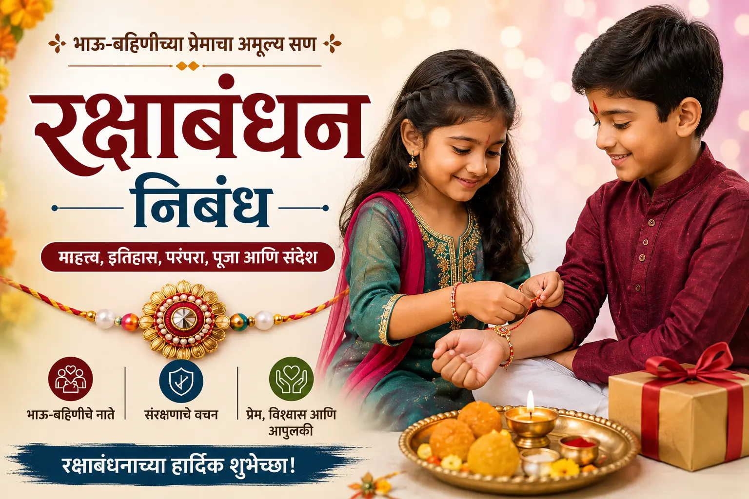 रक्षाबंधन निबंध – भाऊ आणि बहिणीचा राखी बांधतानाचा सुंदर क्षण