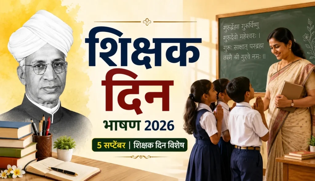 शिक्षक दिन भाषण 2026 मराठी | 5 सप्टेंबर शिक्षक दिन भाषण | Teachers Day Speech in Marathi